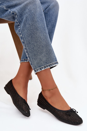 Balerinos  I Kokardką Juodos spalvos Belirra