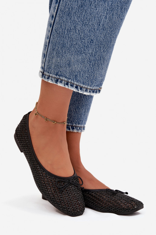 Balerinos  I Kokardką Juodos spalvos Belirra