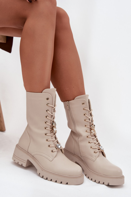 aulinukai  Z Przypinkami Meškiukai su širdelėmis smėlio spalvos Iravine