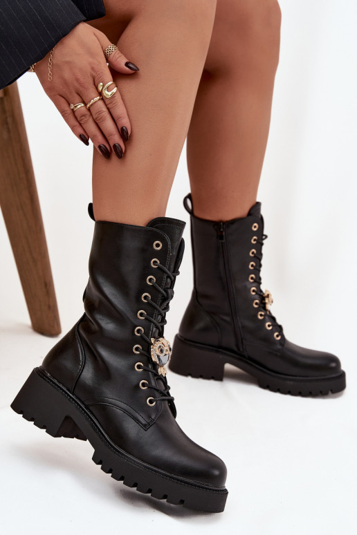 aulinukai  su ornamentais Juodos spalvos Jorayne