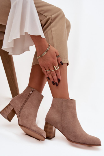 Moteriški aulinukai iš eko zomšosowe smėlio spalvos Marilou