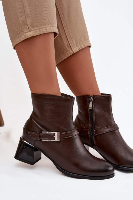 Aulinukai  su kulniukais su sagtimis Zazoo 60562 Czekoladowe