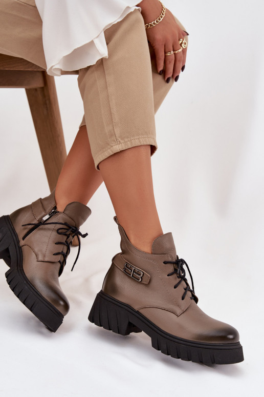 Zazoo 60483  Auliniai batai pašiltinti smėlio spalvos