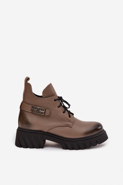 Zazoo 60483  Auliniai batai pašiltinti smėlio spalvos