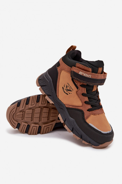 žieminiai batai  Vaikiški su lipniais užsegimais pašiltinti rudos spalvos Miravie