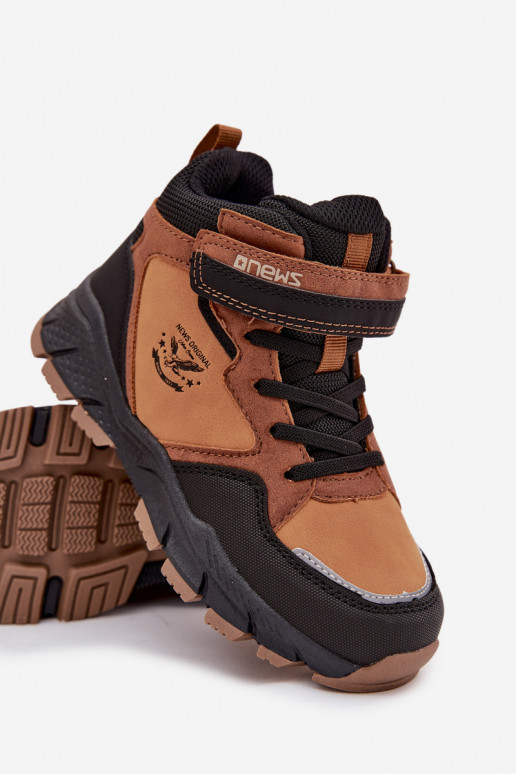 žieminiai batai  Vaikiški su lipniais užsegimais pašiltinti rudos spalvos Miravie