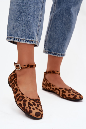 Balerinos  su dirželiais I su sagtimis su leopardo kailio raštais Janelor 2