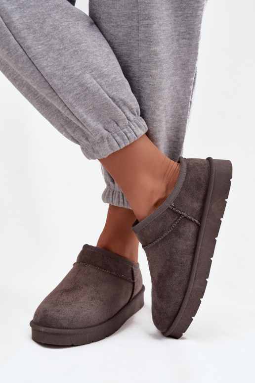 sniego batai  pašiltinti su kailiuku viduje pilkos spalvos Serenne