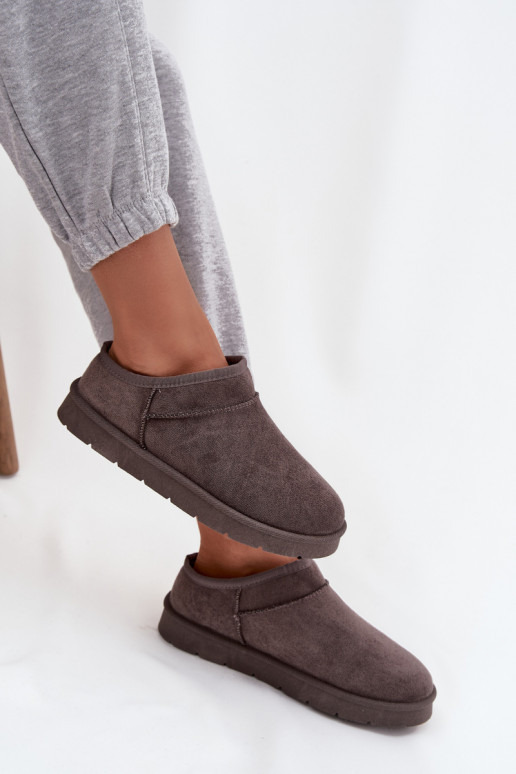 sniego batai  pašiltinti su kailiuku viduje pilkos spalvos Serenne