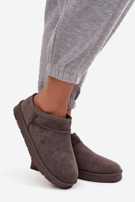 sniego batai  pašiltinti su kailiuku viduje pilkos spalvos Serenne