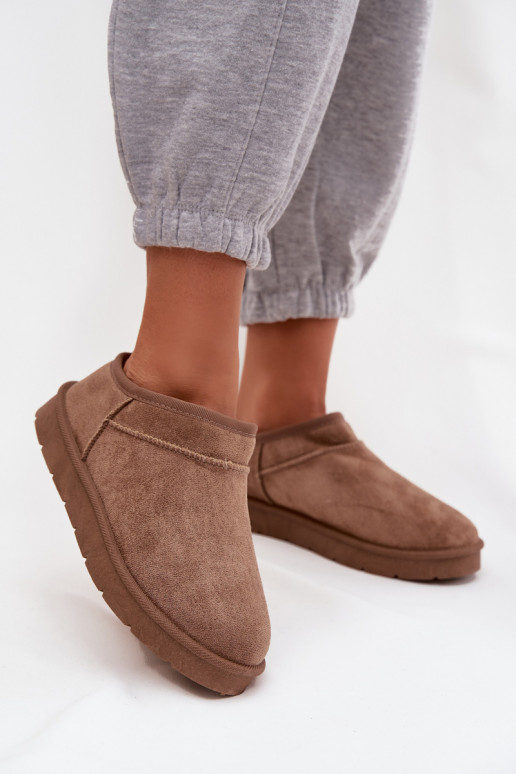 sniego batai  pašiltinti su kailiuku viduje rudos spalvos Serenne