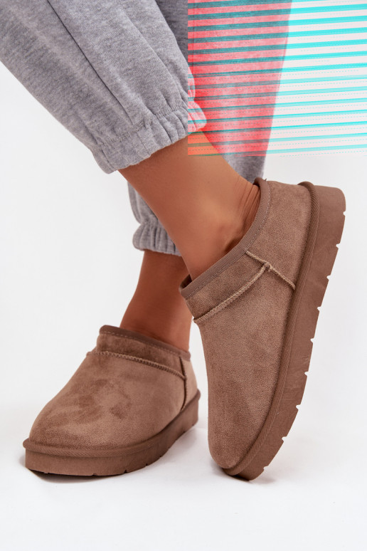 sniego batai  pašiltinti su kailiuku viduje rudos spalvos Serenne