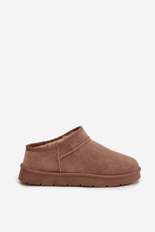 sniego batai  pašiltinti su kailiuku viduje rudos spalvos Serenne