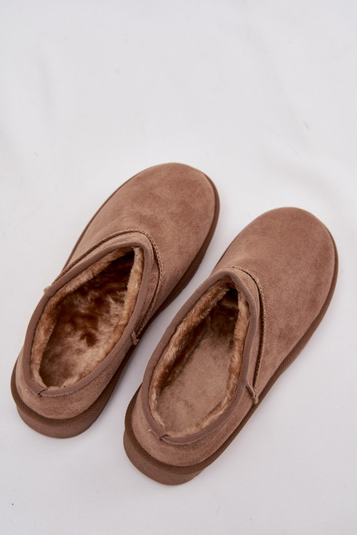 sniego batai  pašiltinti su kailiuku viduje rudos spalvos Serenne