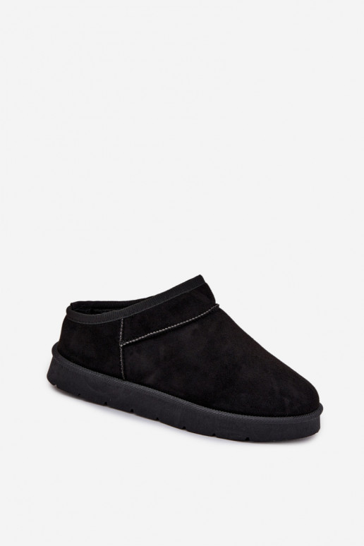 sniego batai  pašiltinti su kailiuku viduje Juodos spalvos Serenne