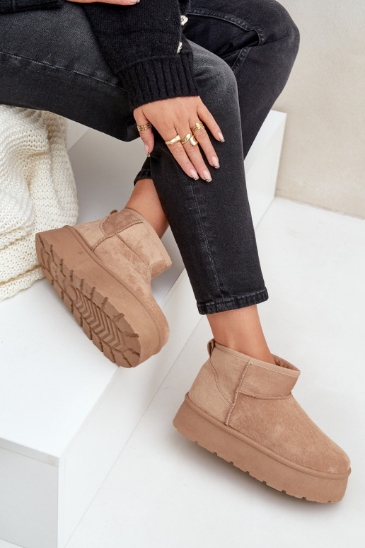  sniego batai su platforma smėlio spalvos Ninala