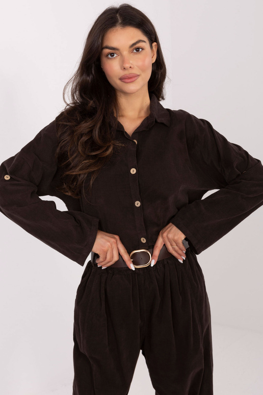 IT marškiniai tamsiai rudi