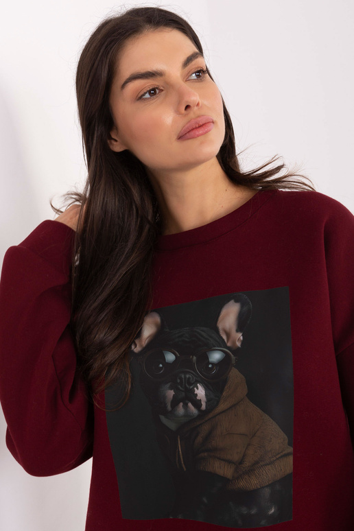 Bordo spalvos megztinis MI-BL-4216 1.82