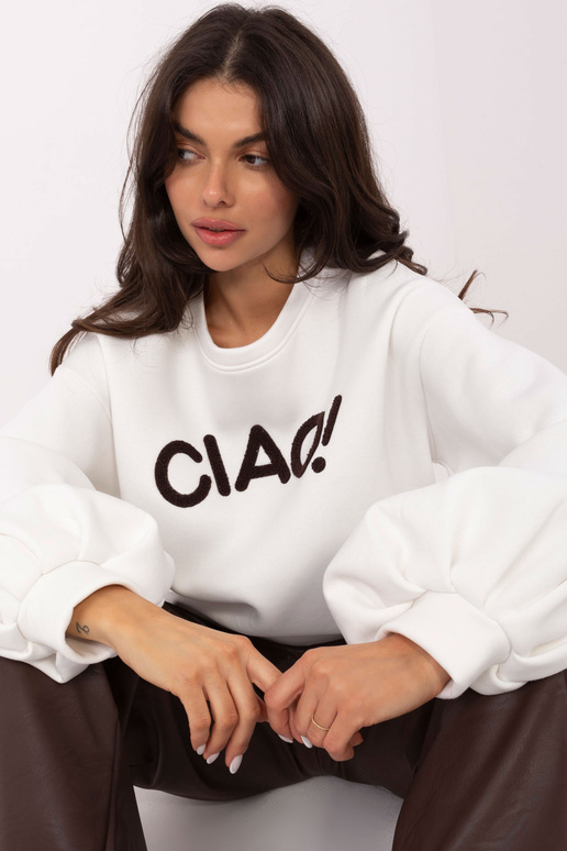 Marškinėliai su užtrauktuku, ecru...