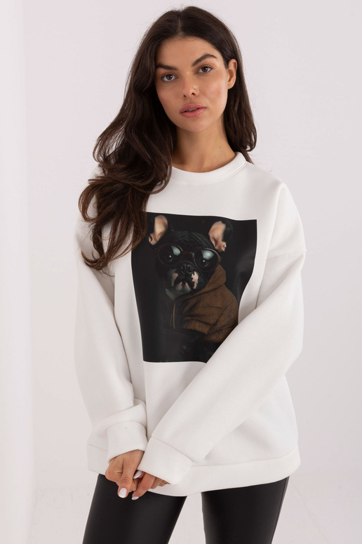 Mėlyna bliuzonė ecru spalvos