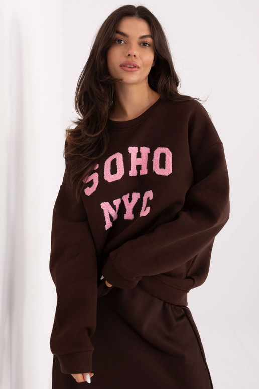 Bluza MJ tamsiai ruda