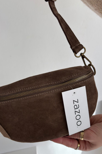 Skórzana Zamszowa Rankinė ant liemens ruda Wessa 2