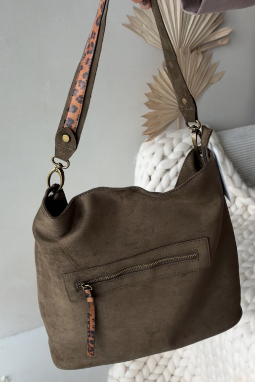 Rankinė Z iš eko zomšosu zielona Deliane