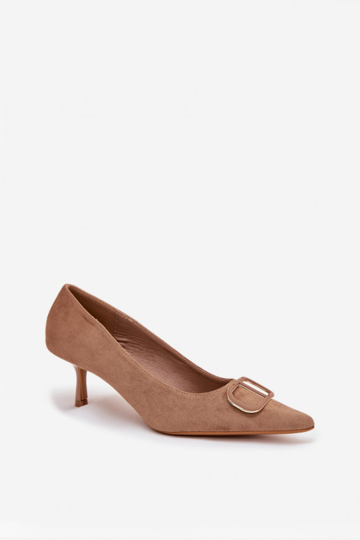 aukštakulniai bateliai   Detalem smėlio spalvos Amelora