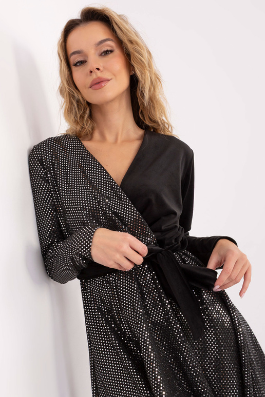 Suknelė juoda sidabrinė