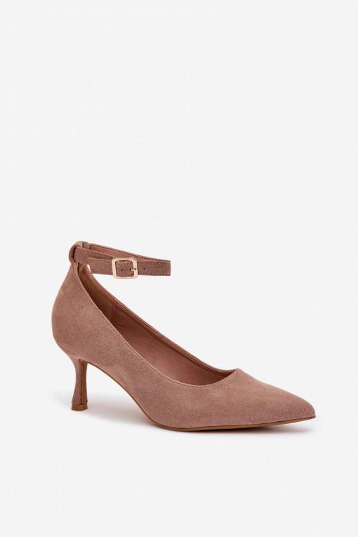 aukštakulniai bateliai Bateliai Z iš eko zomšosu smėlio spalvos Devoria