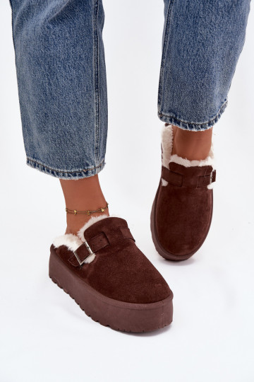 sniego batai  su kailiuku I su sagtimis su platforma Czekoladowe Jessina 2