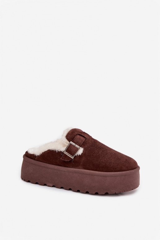 sniego batai  su kailiuku I su sagtimis su platforma Czekoladowe Jessina