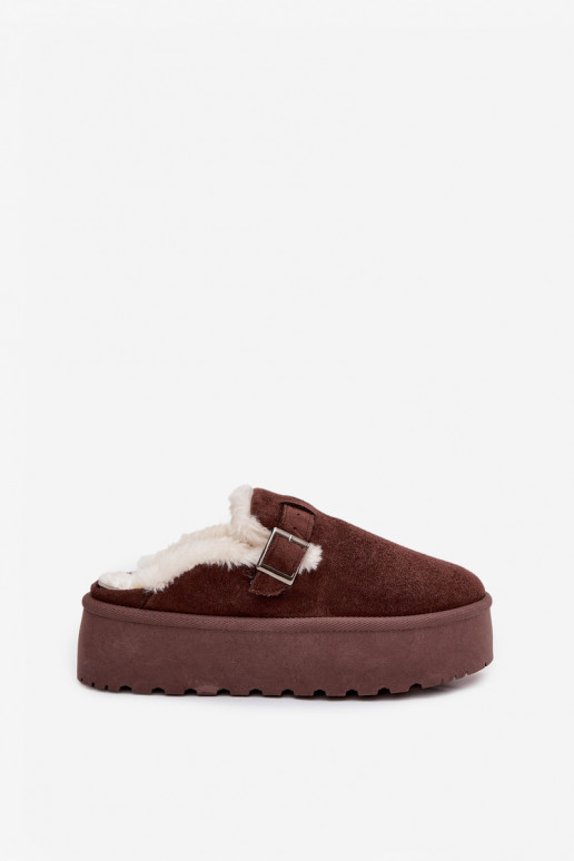 sniego batai  su kailiuku I su sagtimis su platforma Czekoladowe Jessina