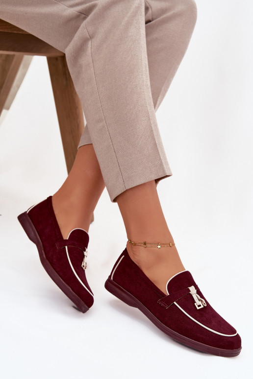 Mokasinai Mokasinai  Z iš eko zomšosu bordo spalvos Darwen