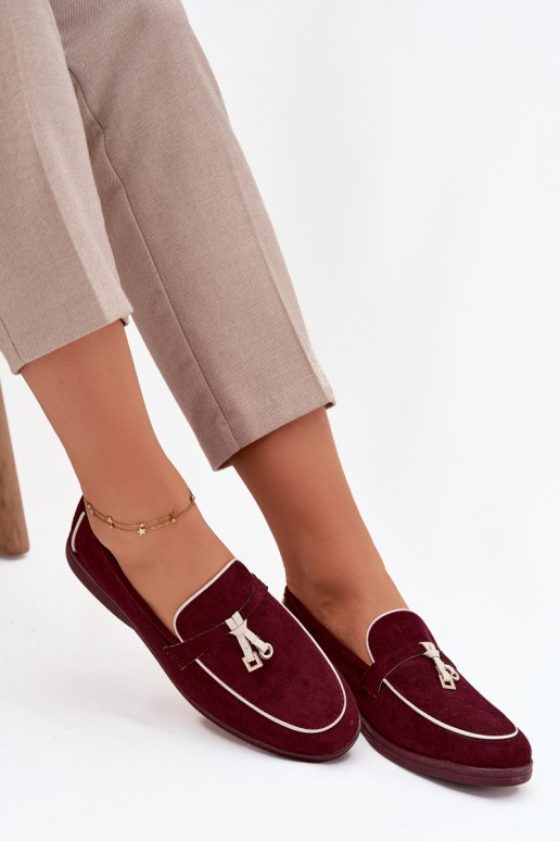 Mokasinai Mokasinai  Z iš eko zomšosu bordo spalvos Darwen