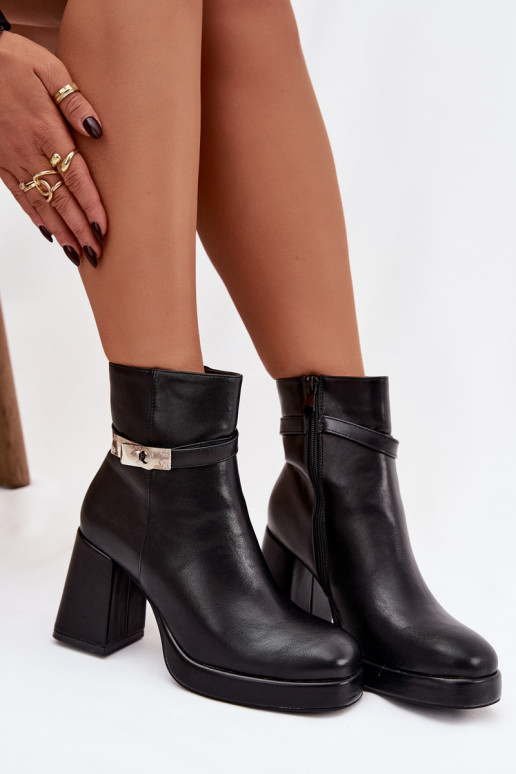 pašiltinti Moteriški aulinukai su dekoruotais kulnais Juodos spalvos Giordina