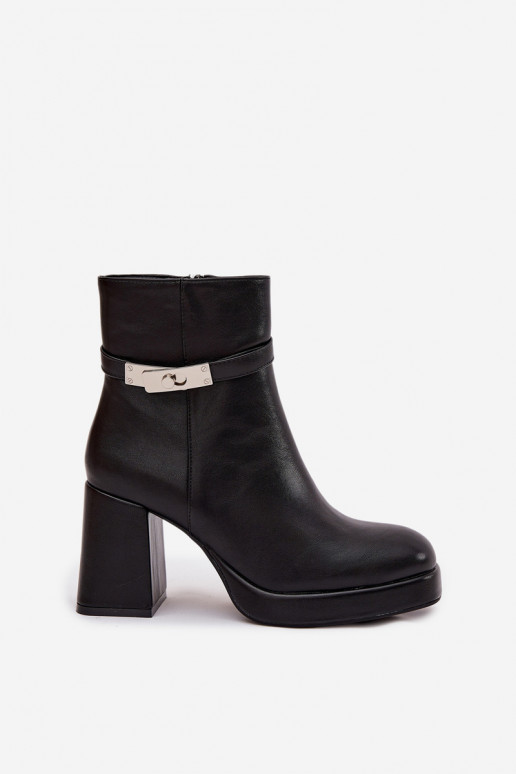 pašiltinti Moteriški aulinukai su dekoruotais kulnais Juodos spalvos Giordina