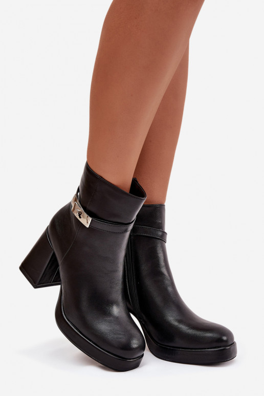 pašiltinti Moteriški aulinukai su dekoruotais kulnais Juodos spalvos Giordina