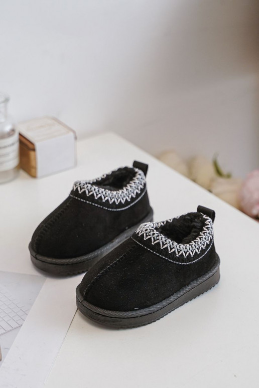 Vaikiški sniego batai su platforma pašiltinti su kailiuku viduje juodos spalvos Vilabria