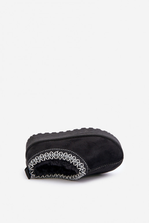 Vaikiški sniego batai su platforma pašiltinti su kailiuku viduje juodos spalvos Vilabria