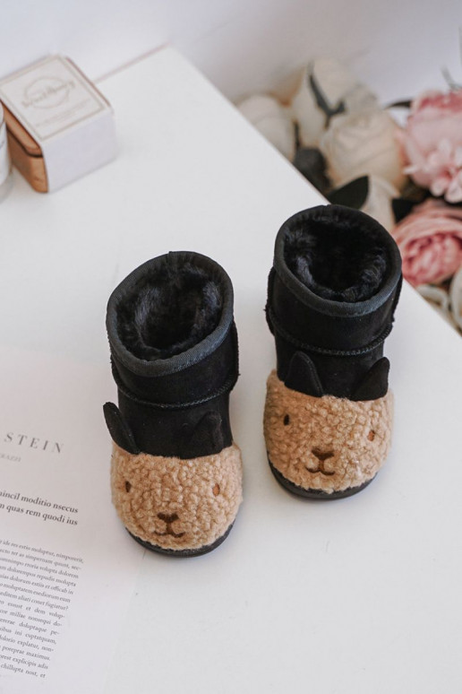 Šilti vaikiški sniego batai Lamy juodos spalvos Esandira