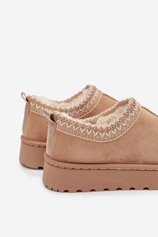 Vaikiški sniego batai su siuvinėjimu Prina, smėlio spalvos