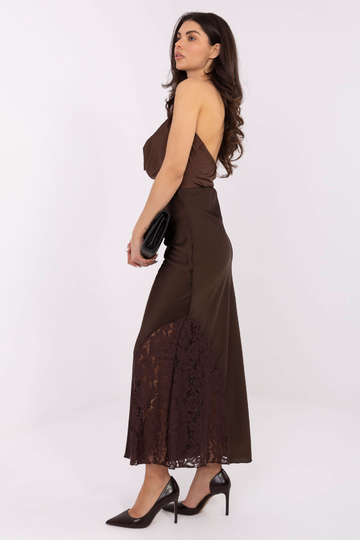 Sijonas tamsiai rudas