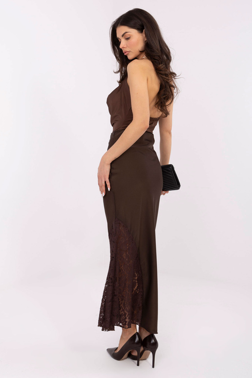 Sijonas tamsiai rudas