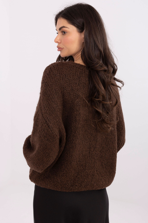 Megztinis tamsiai rudas