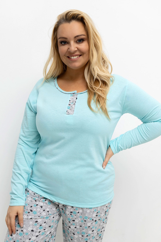 Pižama DU KN FP žalios spalvos