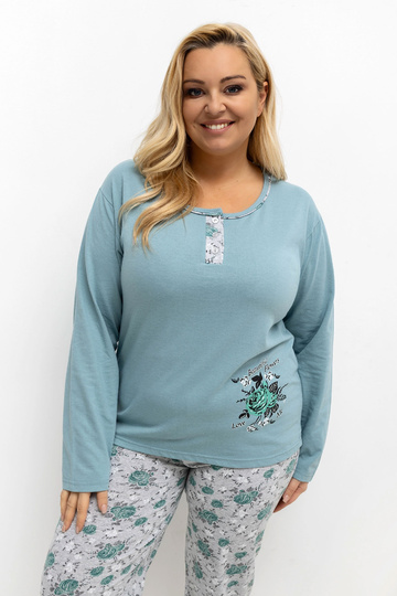 Pižama tamsiai mėtinė