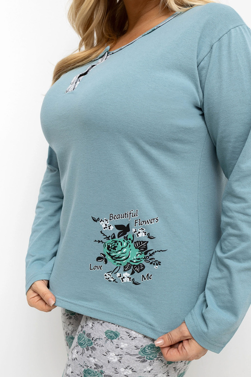 Pižama tamsiai mėtinė