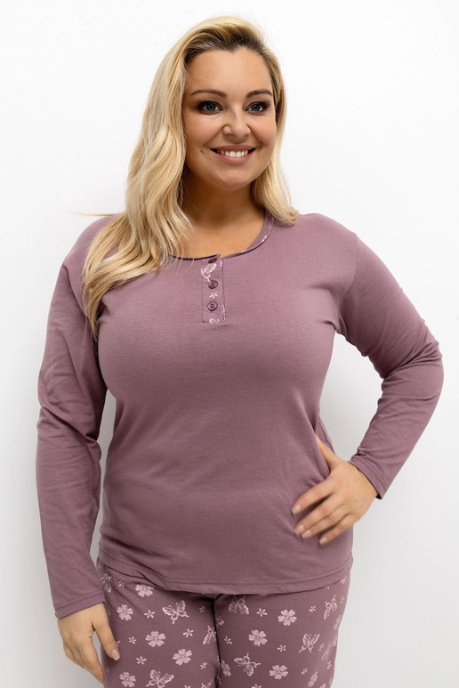 Pižama tamsiai rožinė