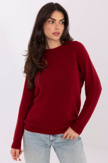 Megztinis tamsiai raudonas